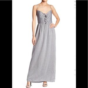 Paper Crown Douro Row Dotted Metallic Maxi Dress